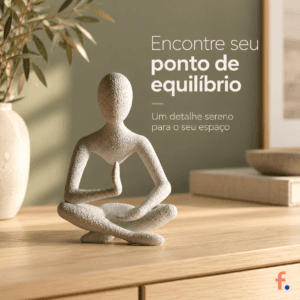 Escultura Decorativa de Meditação Ressonância Celestial