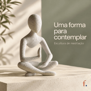 Escultura Decorativa de Meditação Ressonância Celestial